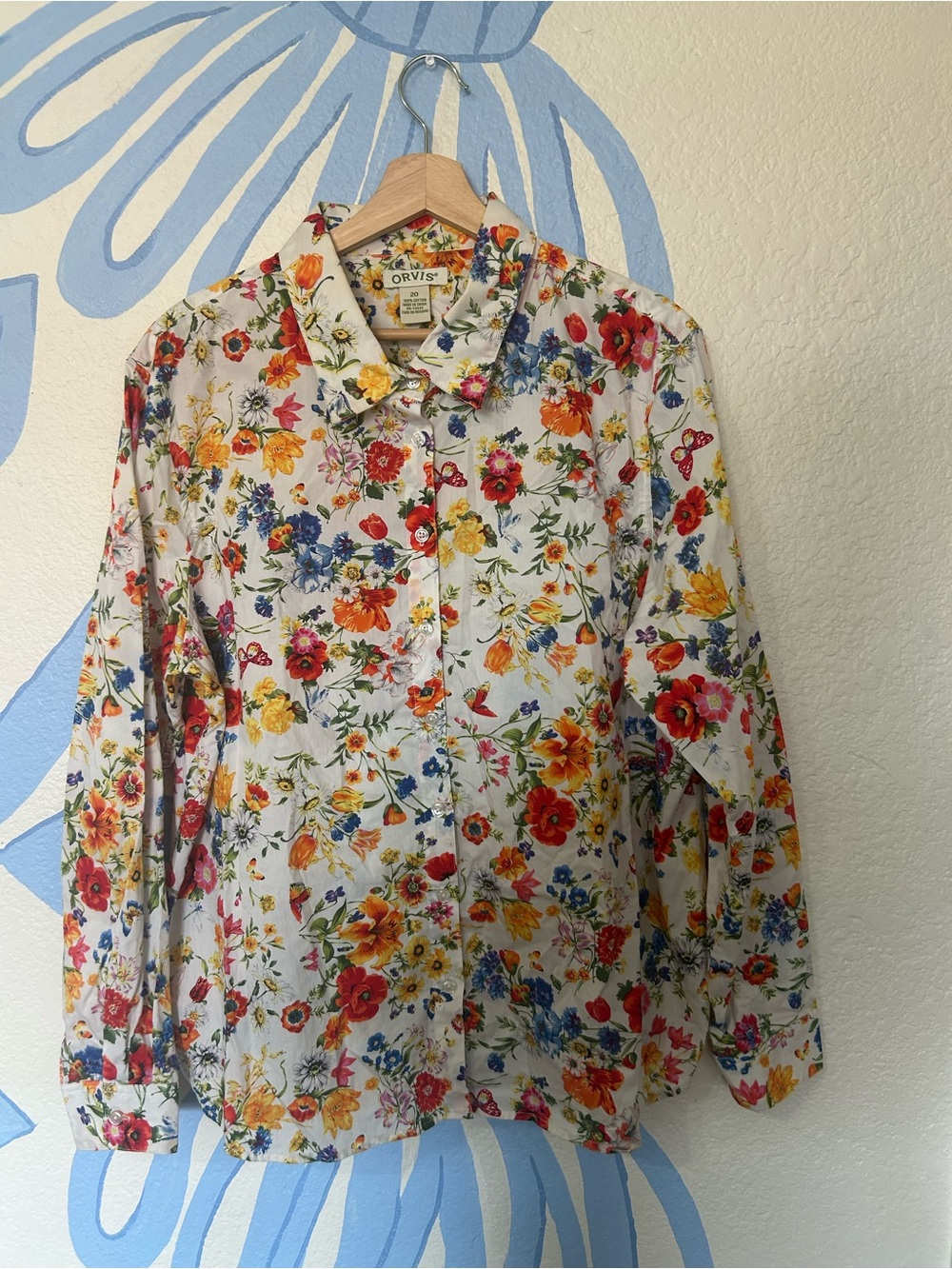 Orvis Women's White Floral Button-Up Shirt - Multi-Color